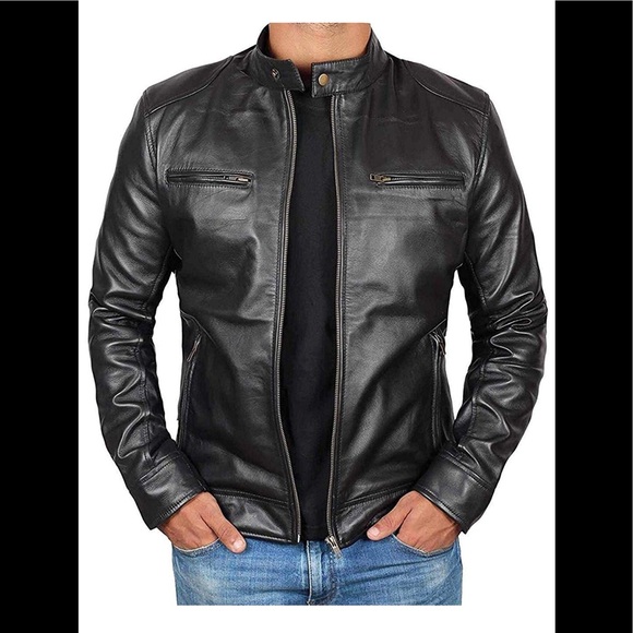 Decrum Other - 🎾 Decrum real lamb leather black moto jacket NWT